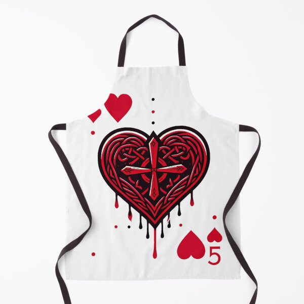 Item preview, Gothic Heart - Five of Hearts Playing Card designed and sold by moba--mania.