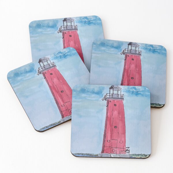 Item preview, Lighthouse in Manistique Michigan designed and sold by welshdesigns.