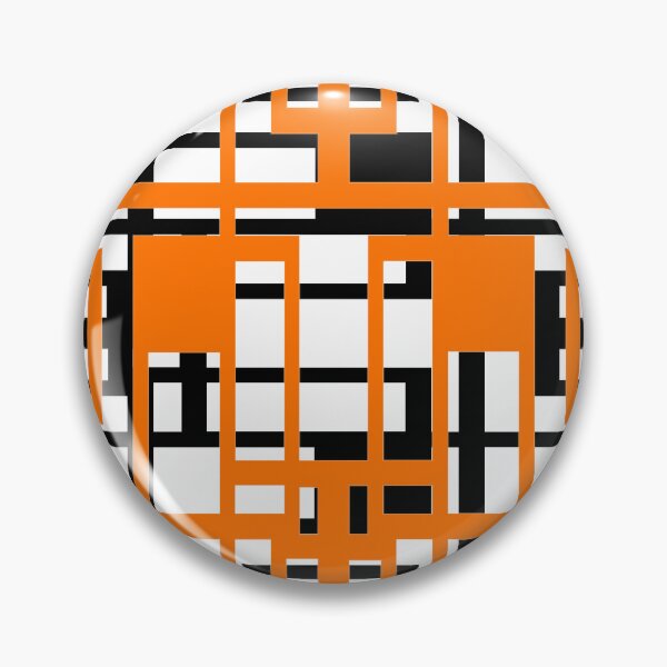 Item preview, Geometric Shapes Pattern Orange Black White Background designed and sold by taiche.