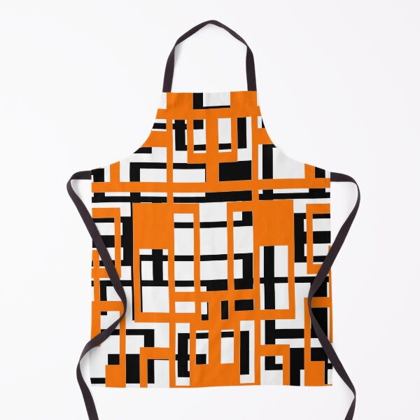 Item preview, Geometric Shapes Pattern Orange Black White Background designed and sold by taiche.