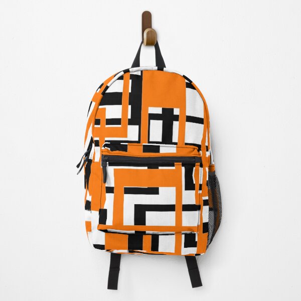 Item preview, Geometric Shapes Pattern Orange Black White Background designed and sold by taiche.