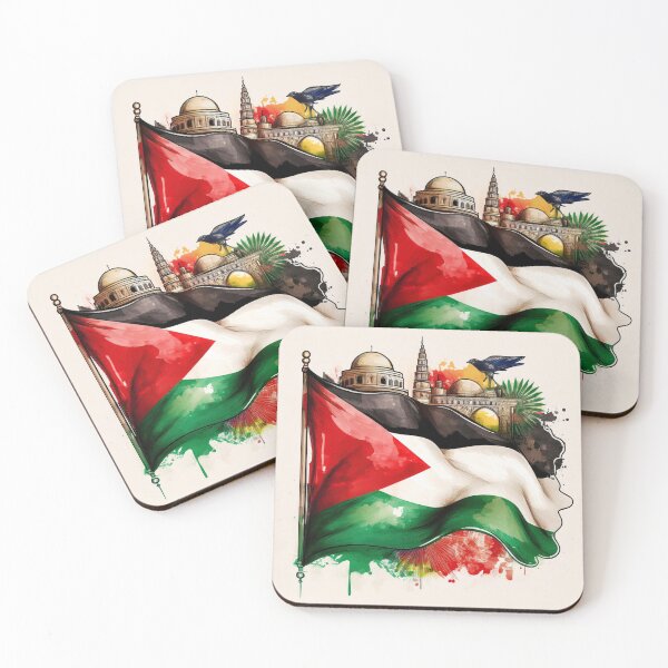 Item preview, Palestinian Pride with Iconic Flag and Landmarks designed and sold by RaiyaTees.