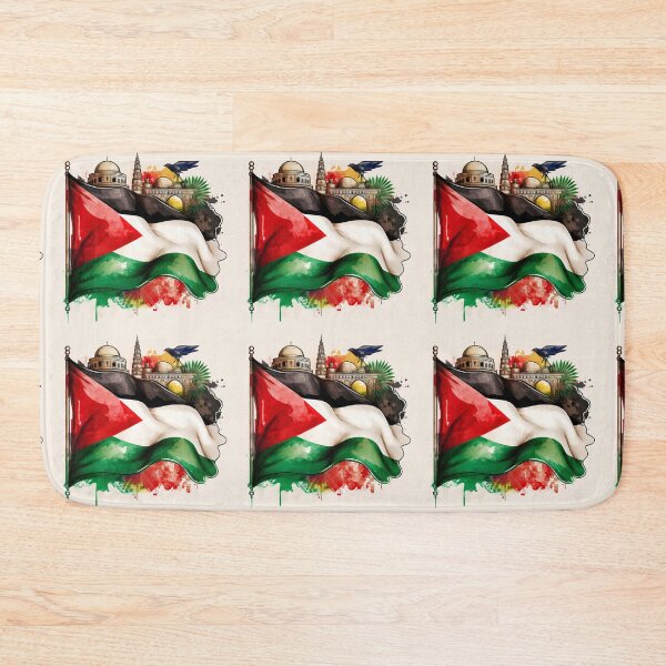 Item preview, Palestinian Pride with Iconic Flag and Landmarks designed and sold by RaiyaTees.