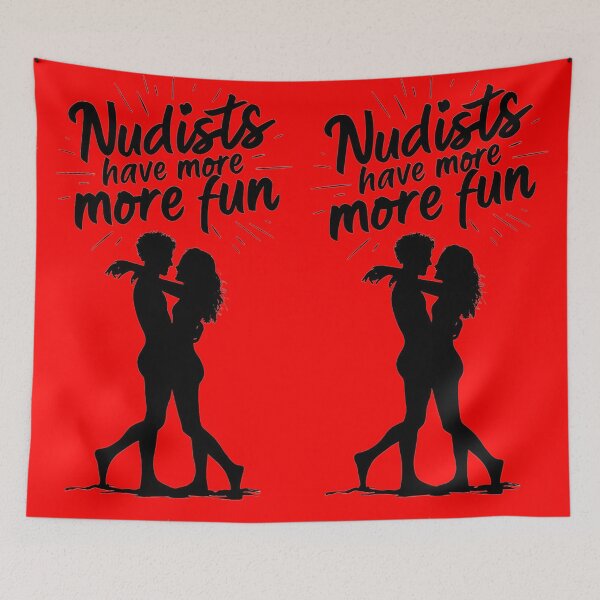Item preview, Nudists Have More Fun - Unique Eye Catching - Red designed and sold by JLEmporium.