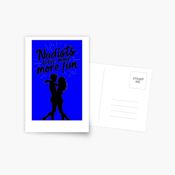 Item preview, Nudists Have More Fun - Unique Eye Catching - Blue designed and sold by JLEmporium.
