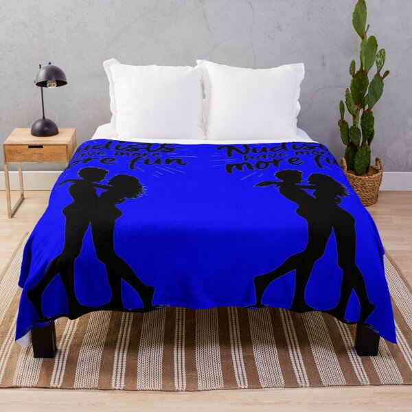 Item preview, Nudists Have More Fun - Unique Eye Catching - Blue designed and sold by JLEmporium.