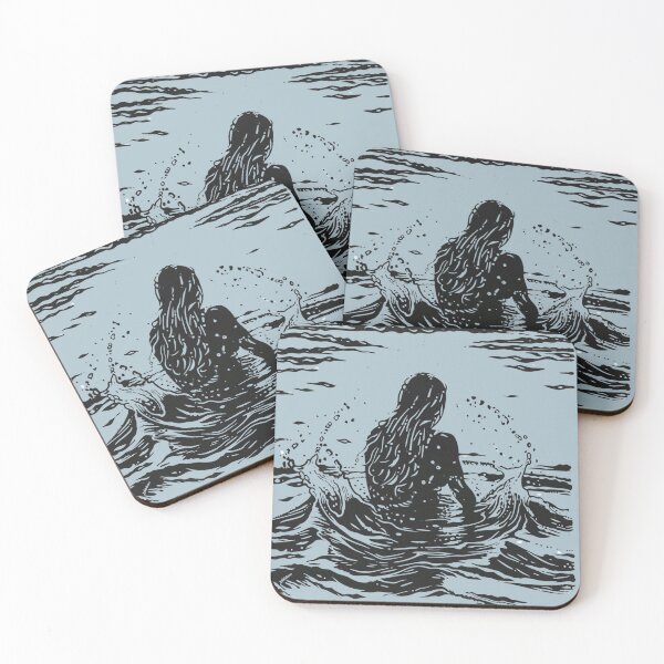 Item preview, Splash of serenity - linocut 1 transparent designed and sold by Wildflow Creations.