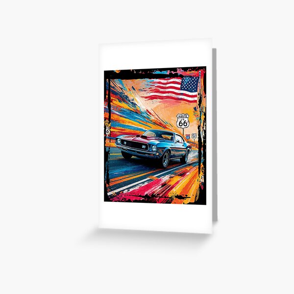 Item preview, American Muscle Car Route 66 designed and sold by ArtisticPen-art.