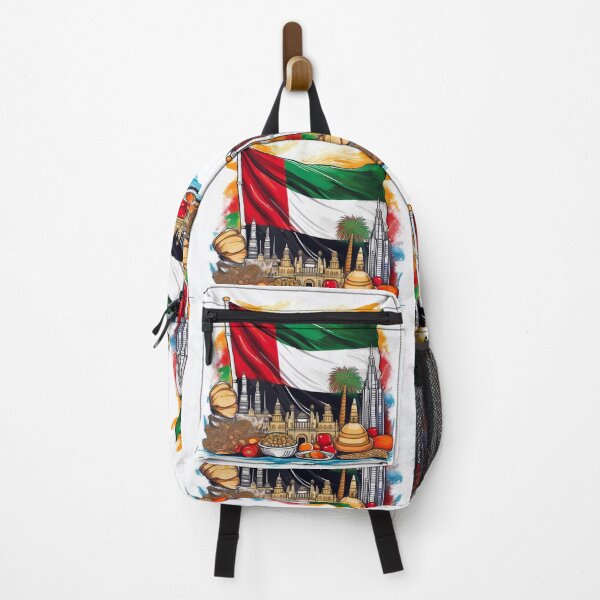 Item preview, UAE Heritage Flag with Cultural Icons designed and sold by RaiyaTees.