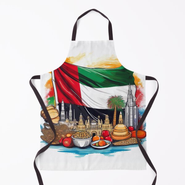 Item preview, UAE Heritage Flag with Cultural Icons designed and sold by RaiyaTees.