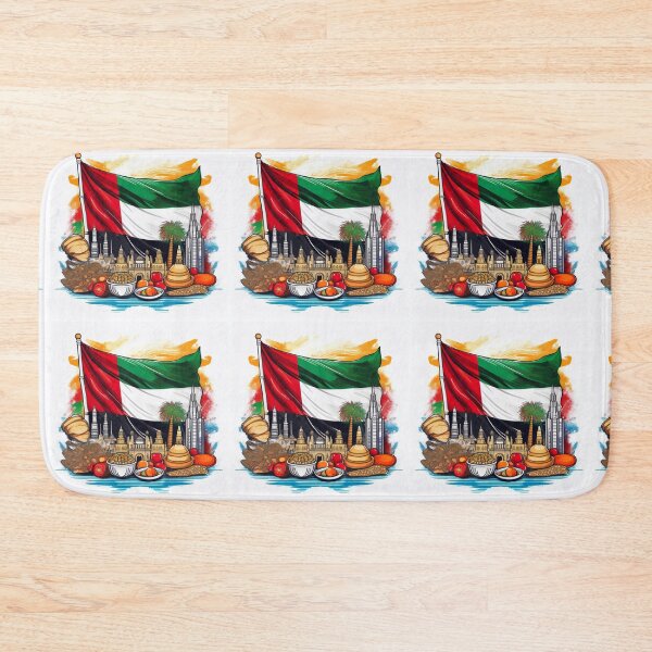 Item preview, UAE Heritage Flag with Cultural Icons designed and sold by RaiyaTees.
