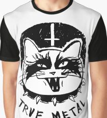 Trve Metal Cat Graphic T-Shirt