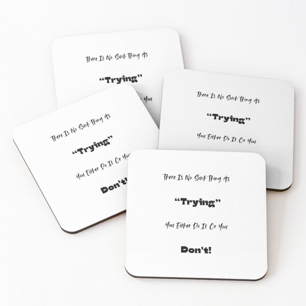 Item preview, There Is No Such Thing As Trying - Motivational Quotes designed and sold by UniquePrintLab.