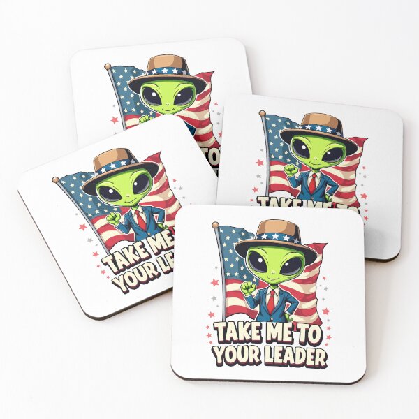 Item preview, Funny Alien Take Me to Your Leader USA Patriotic designed and sold by HandicraftArt.