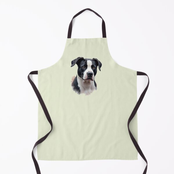 Item preview, Black and White Pitbull Dog color art designed and sold by PetArt ⭐⭐⭐⭐⭐.
