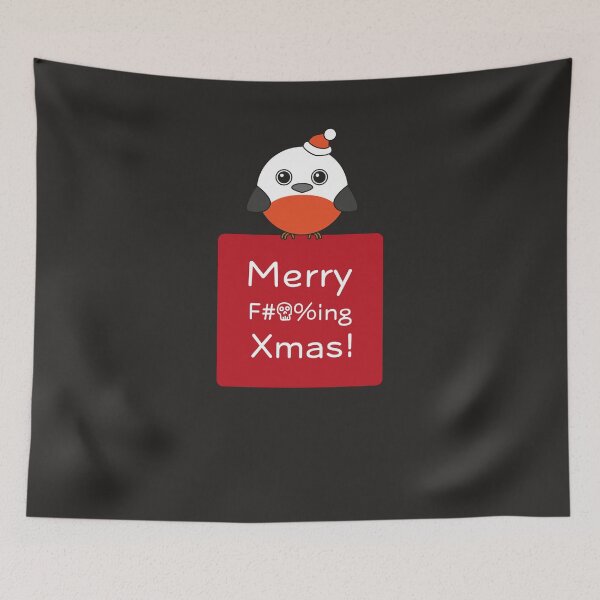 Item preview, Merry F***ing Xmas! and a bird  designed and sold by D-Vogt-Grafik.