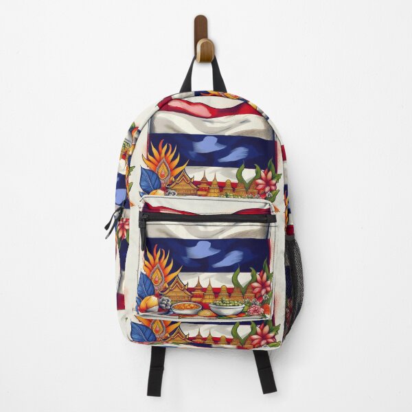 Item preview, Thailand Flag and Traditional Cuisine Art designed and sold by RaiyaTees.