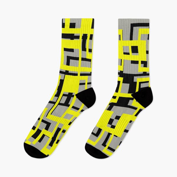 Item preview, Geometric Shapes Pattern Yellow Black Cut Out designed and sold by taiche.