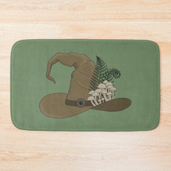 Item preview, Tan Witch Hat with Mushrooms and Ferns designed and sold by DappledMoon.