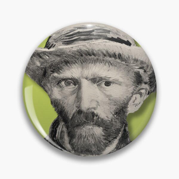Item preview, vincent van gough self portrait with sunflowers designed and sold by SKULLARTISTRY.