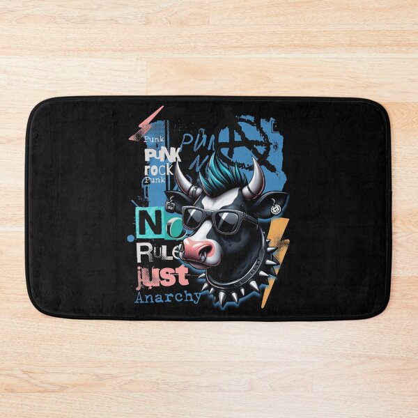 Item preview, PUNK ROCK COW - NO RULES JUST ANARCHY - GRAFFITI designed and sold by justyna-s28.