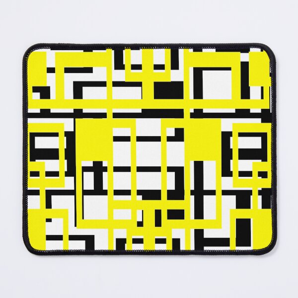 Item preview, Geometric Shapes Pattern Yellow Black White Background designed and sold by taiche.