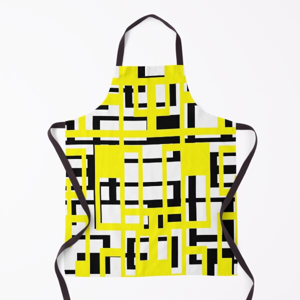 Item preview, Geometric Shapes Pattern Yellow Black White Background designed and sold by taiche.