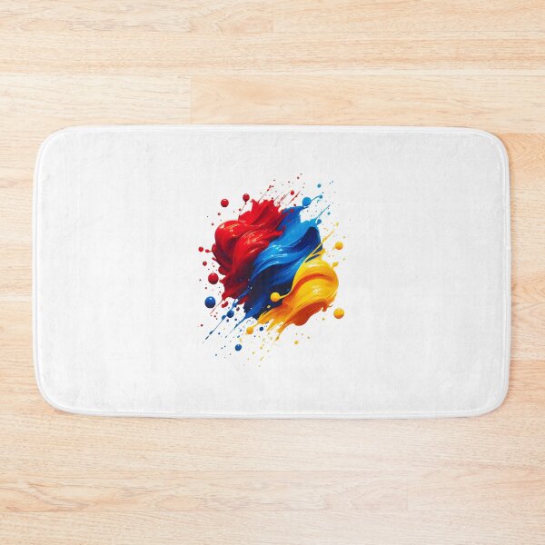 Item preview, Dynamic color explosion: red, blue and yellow in motion designed and sold by JoshuaCardiff.