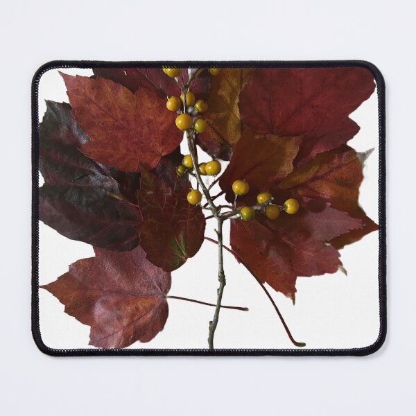 Item preview, Red fall leaves and yellow berries  designed and sold by Lauracolleen3.