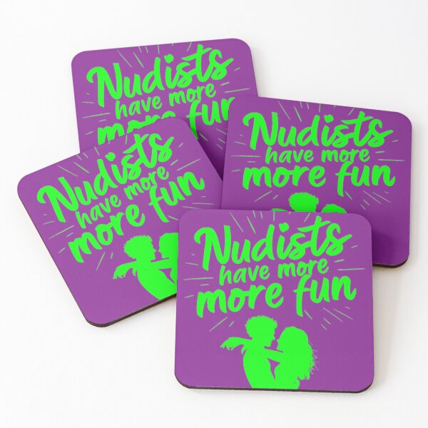 Item preview, Nudists Have More Fun - Unique Bright - Purple Green designed and sold by JLEmporium.