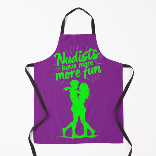 Item preview, Nudists Have More Fun - Unique Bright - Purple Green designed and sold by JLEmporium.