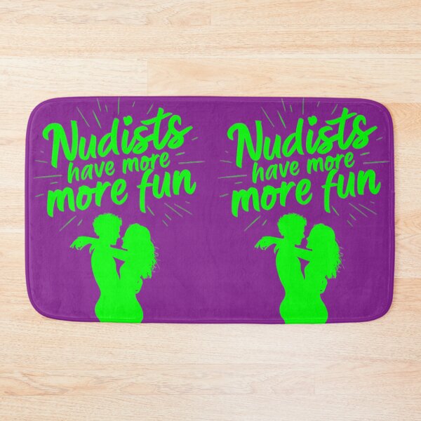 Item preview, Nudists Have More Fun - Unique Bright - Purple Green designed and sold by JLEmporium.