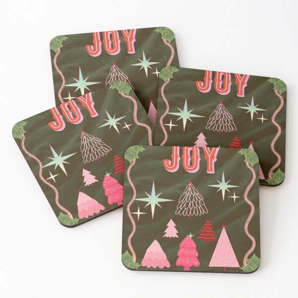 Item preview, Pink Vintage Christmas Trees - Gift designed and sold by bowsbotanicals.