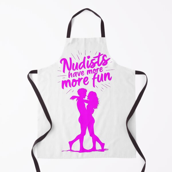 Item preview, Nudists Have More Fun - Unique Bright - Pink White designed and sold by JLEmporium.
