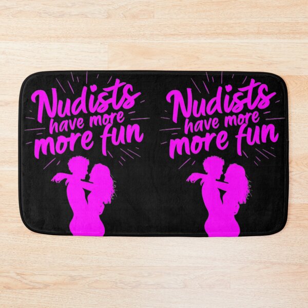 Item preview, Nudists Have More Fun - Unique Bright - Pink Black designed and sold by JLEmporium.