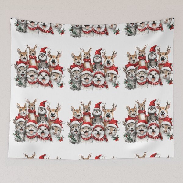 Item preview, Festive Woodland Animal Choir designed and sold by IllustrifyArts.