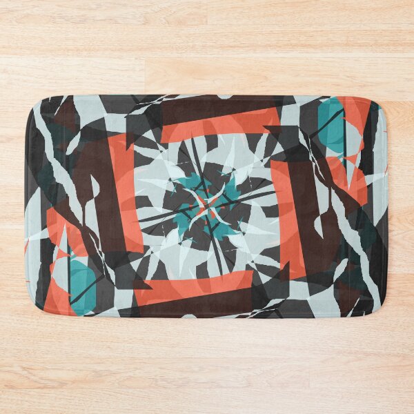 Item preview, Abstract Design in Orange, Black, White, and Turquoise designed and sold by Jessielee72.