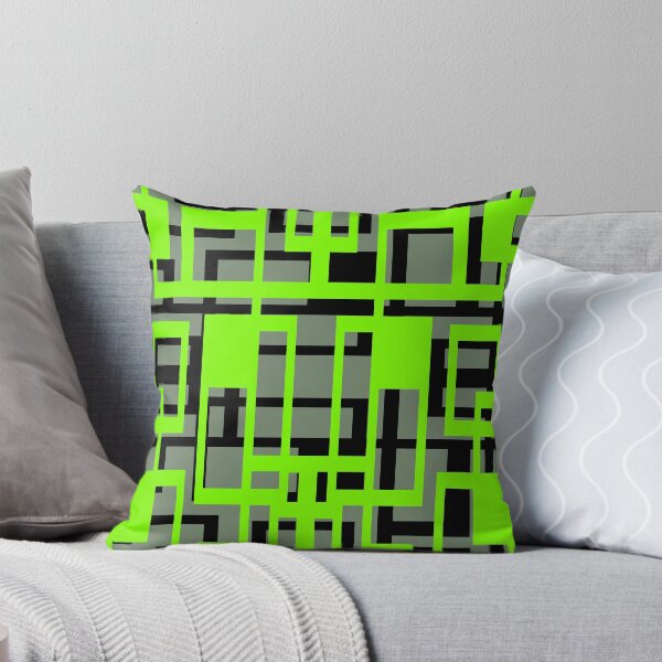 Item preview, Geometric Shapes Pattern Lime-Green Black Cut Out designed and sold by taiche.
