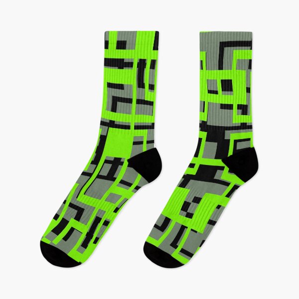 Item preview, Geometric Shapes Pattern Lime-Green Black Cut Out designed and sold by taiche.