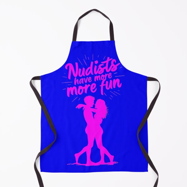 Item preview, Nudists Have More Fun - Unique Bright - Pink Blue designed and sold by JLEmporium.