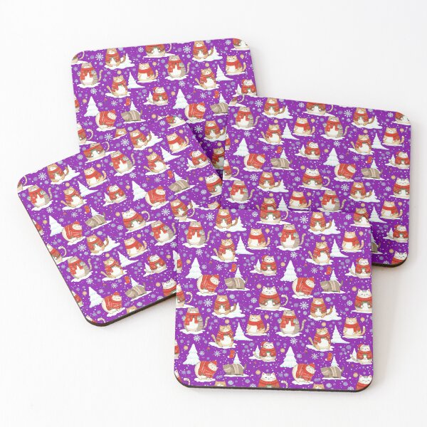 Item preview, Purple Christmas Cat Pattern | Matching Family Winter Outfit designed and sold by PinkGoddessLove.