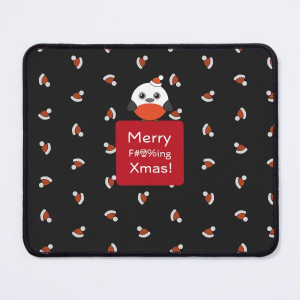Item preview, Merry F***ing Xmas! and a bird (pattern) designed and sold by D-Vogt-Grafik.