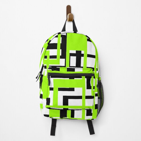 Item preview, Geometric Shapes Pattern Lime-Green Black White Background designed and sold by taiche.