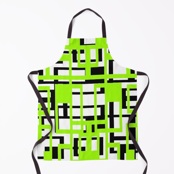 Item preview, Geometric Shapes Pattern Lime-Green Black White Background designed and sold by taiche.