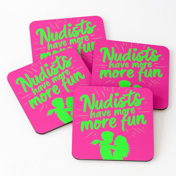 Item preview, Nudists Have More Fun - Unique Bright - Pink Green designed and sold by JLEmporium.