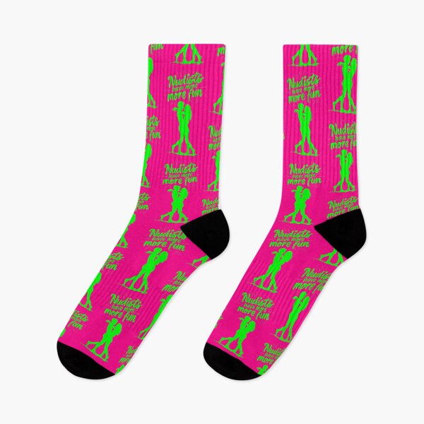 Item preview, Nudists Have More Fun - Unique Bright - Pink Green designed and sold by JLEmporium.