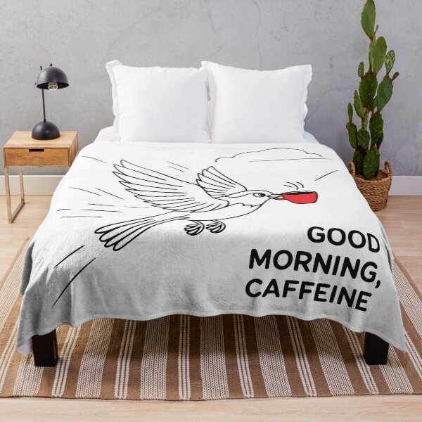 Item preview, Good Morning, Caffeine – Flying Bird with Coffee Cup Design designed and sold by PragmaticP.