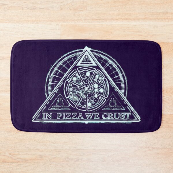 Item preview, In Pizza We Crust Themed Slice Style for Pizza Lovers Cheezy Illuminati Egyptian Stone Design designed and sold by Syrupulse.