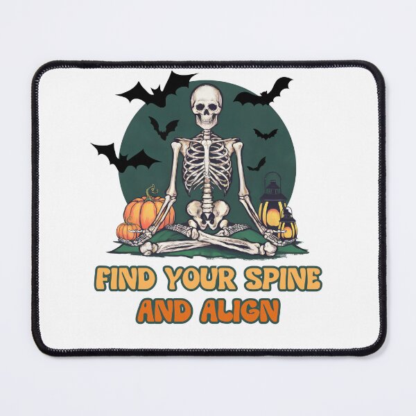 Item preview, funny halloween yoga, Spooky Skeleton Zen, yoga pose designed and sold by EwaVerse.