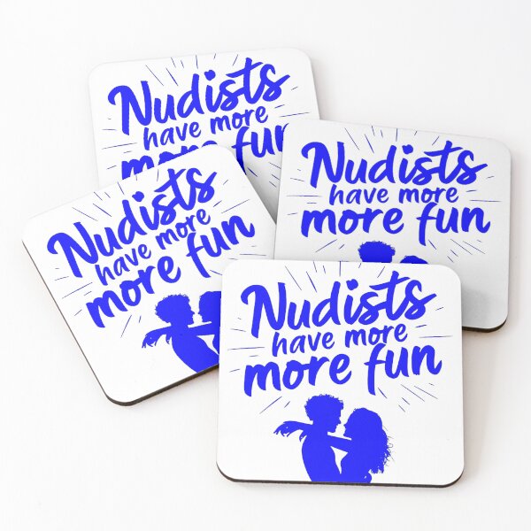 Item preview, Nudists Have More Fun - Unique Bright - Blue White designed and sold by JLEmporium.